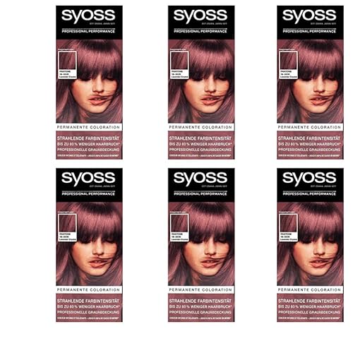 6x Syoss Permanente Coloration Pantone 18-3530 Lavender Crystal 80% weniger Haarbruch(6 x 115 ml), (6er Pack)