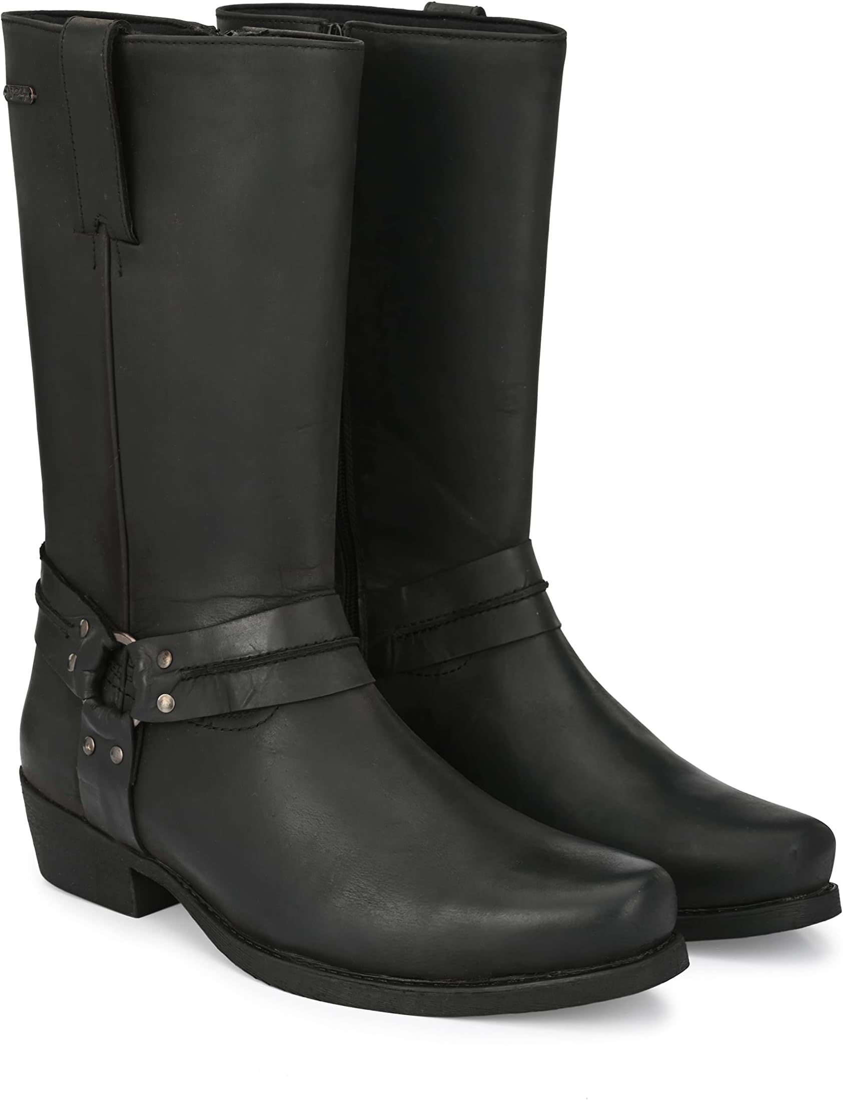 Delize Men's mid Calf Length Leather Riding Boots