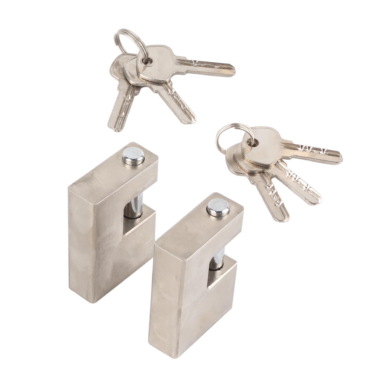 Lokta na Kłódki Ciężkiej, 2PCS High Security Monoblock Lock z Klawiszami, Kłódka na Zewnątrz do Garażowego Kontenera Wysyłkowego