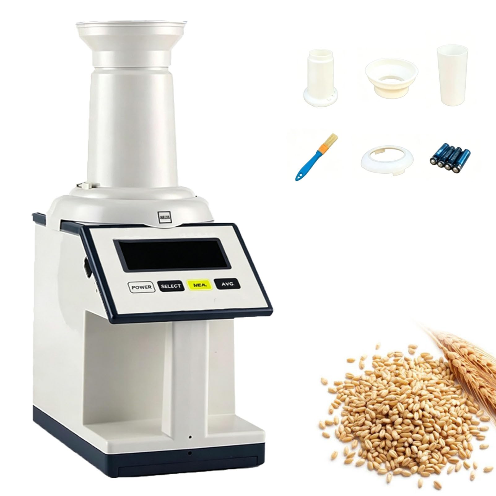 Pfps Halogen Moisture Analyzer Meter, High Precision Digital Grain Moisture Tester with 1 to 40% Measuring Range and Less Than 0.5% Error, for 14 Grains Including Wheat, Corn, and Rice