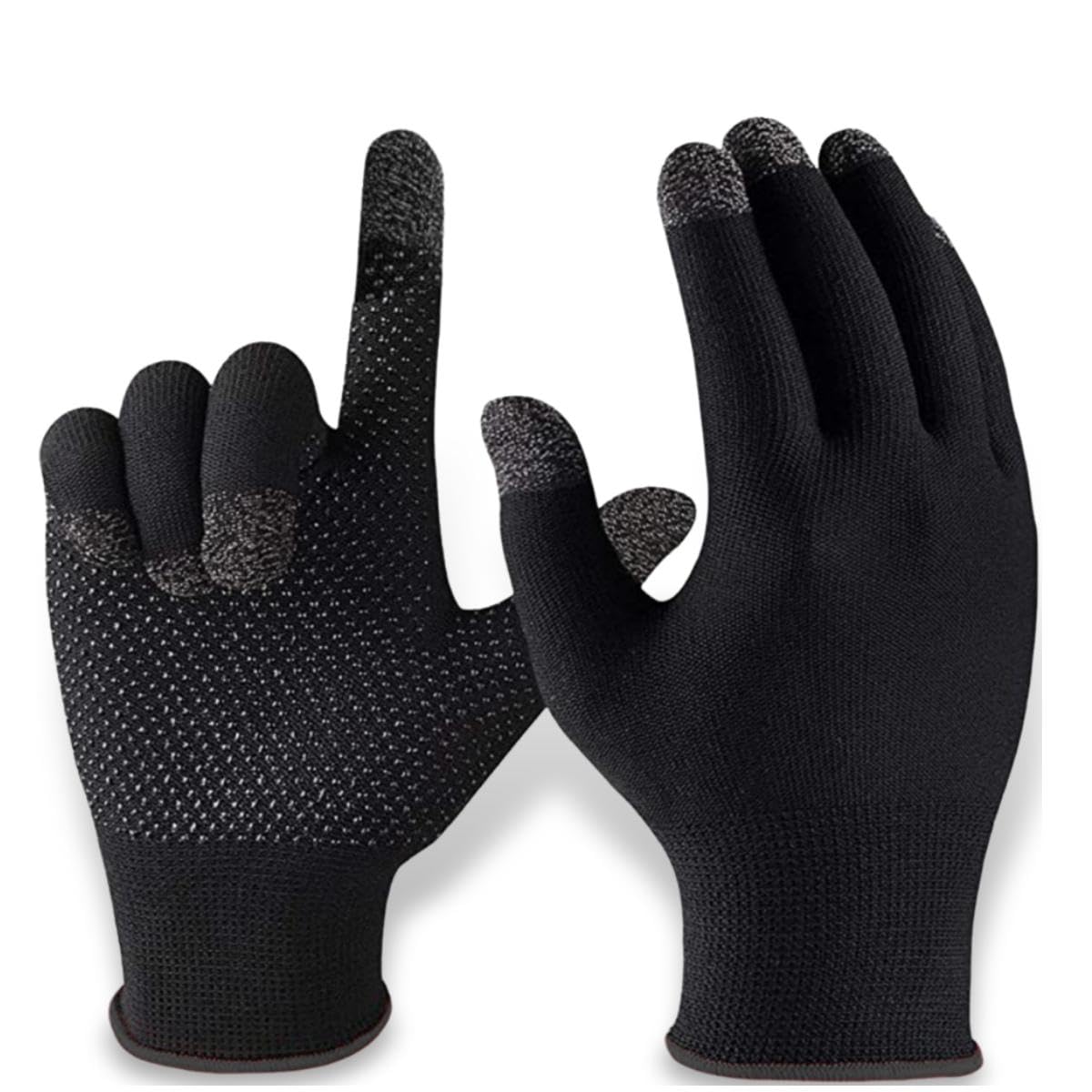QPOIBSDMobile Game Gloves, Ultra-Thin Mobile Gaming Gloves，Anti-Sweat Mobile Finger Sleeve Breathable for High-Ranking Players Mobile Game Streamer