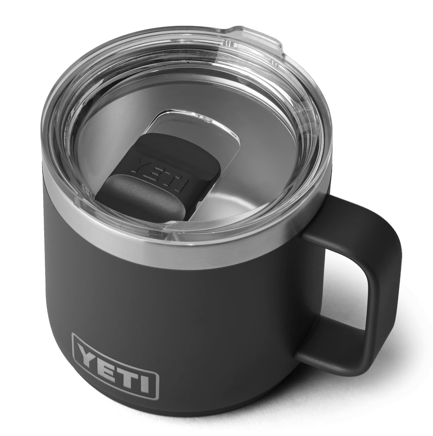 YETIRambler Mug, Vacuum Insulated Stainless Steel Stackable Mug with Magslider Lid, Black, 14 oz (414 ml)