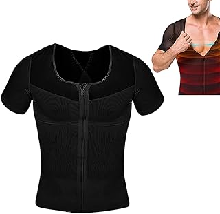 Gynecomastia Infrared Compression T-Shirt, Gynecomastia Compression T-Shirt, Top Sport Vest with Zipper
