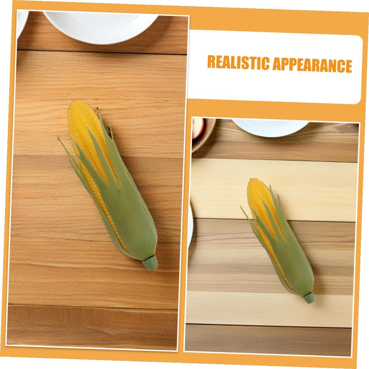 10pcs Artificial Corn Model Lifelike Simulated Fake Vegetable Kitchen Decoration Photography Prop Miniature Plastic Corn for Home and Shop Display