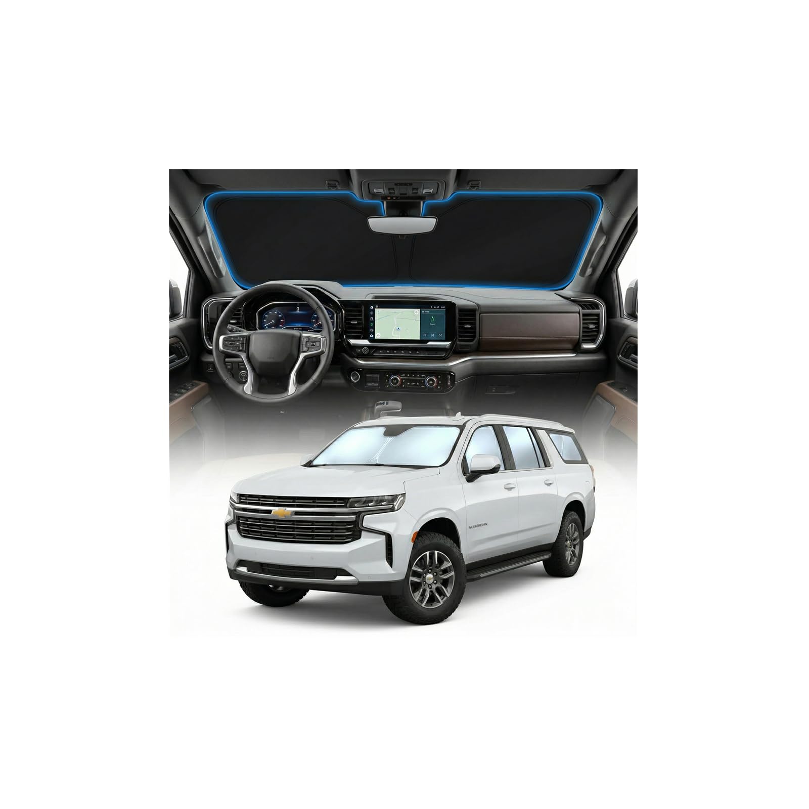 for Ford Bronco Sun Shade Windshield Cover - Custom Fit Bronco Accessories 2021-2024 2025 Sunshade Foldable UV Protection & Heat Shield Sun Visor Accessories — view 113