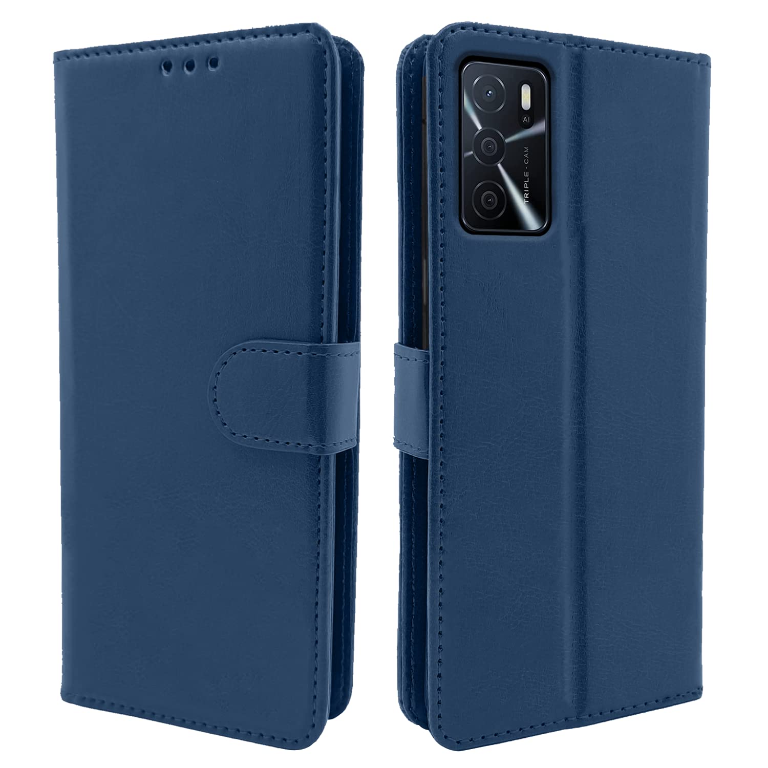 Pikkme Oppo A16 Flip Cover | PU Leather Finish | 360 Protection | Wallet & Stand | Strong Magnetic Flip Case for Oppo A16 (Blue) (B09LSWRDYY) Amazon Price History, Amazon Price Tracker