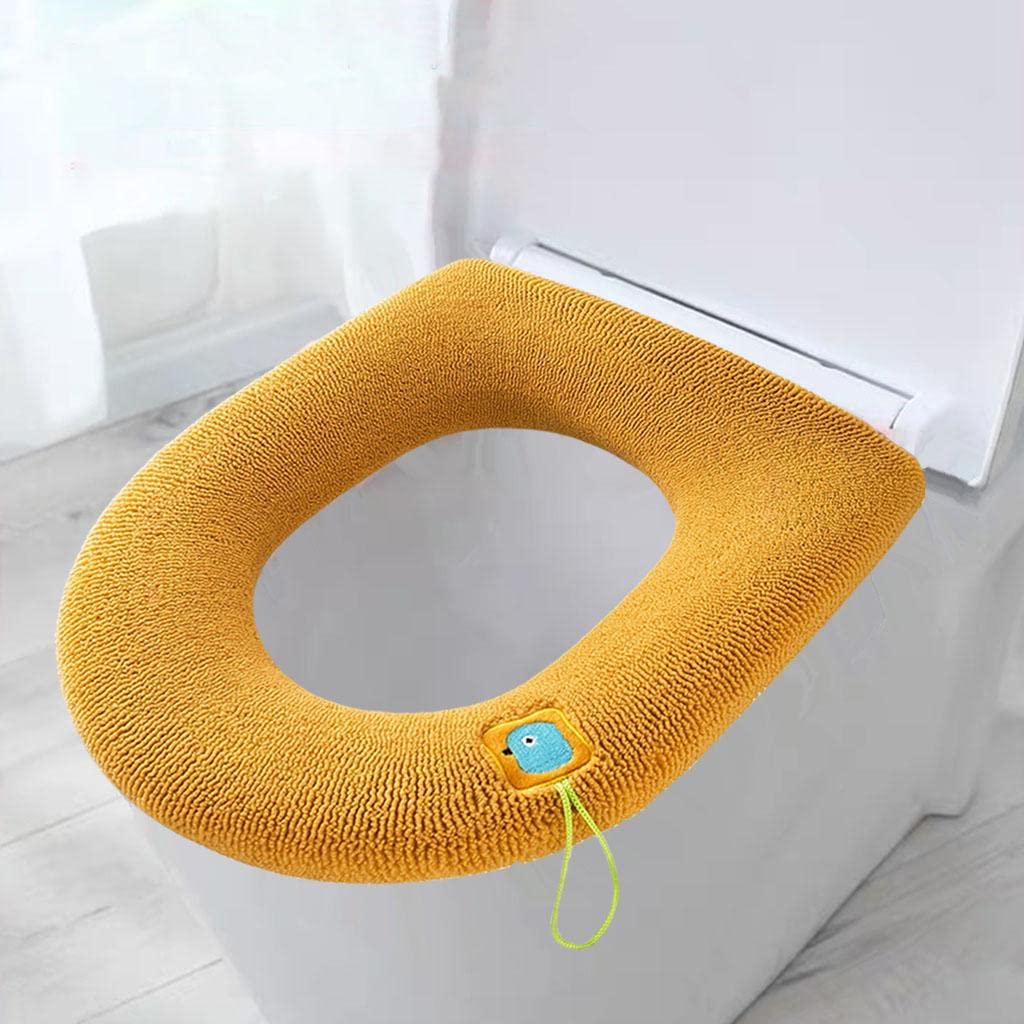ATORSE® Winter Toilet Seat Cover Pad Closestool Mat Thickened For Bathroom Home Yellow