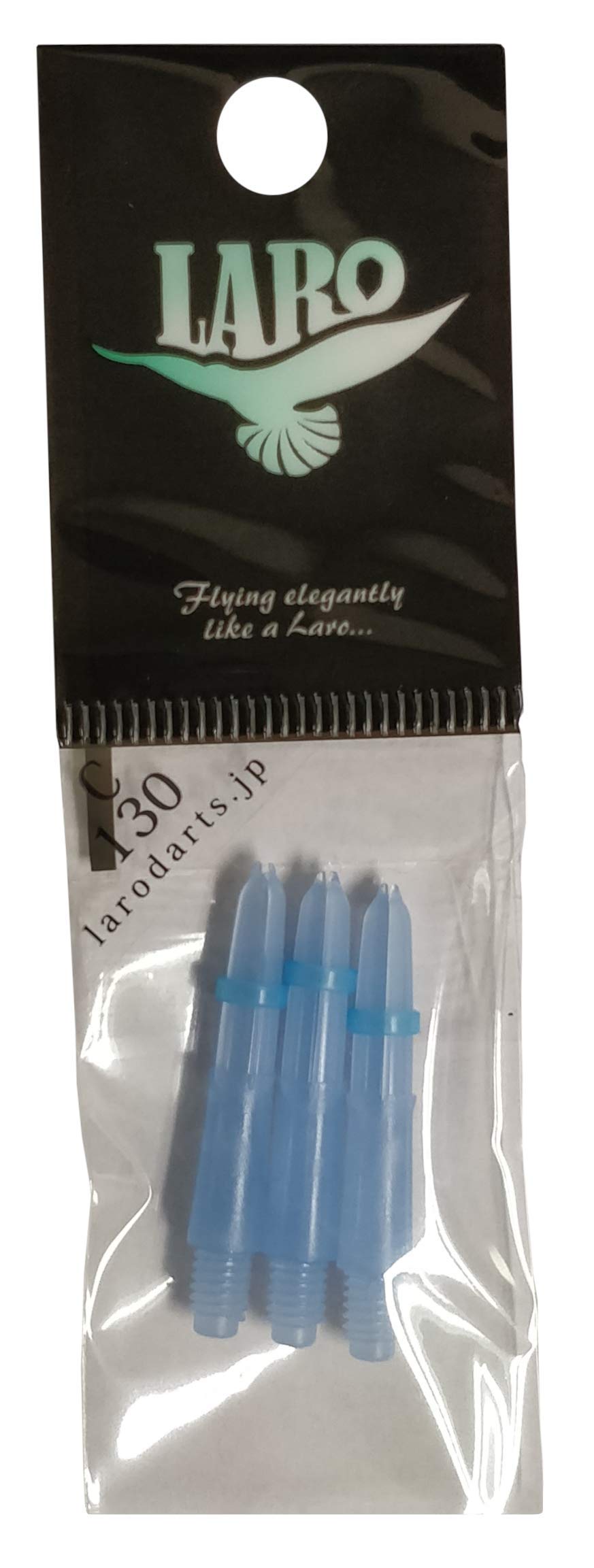 LSTYLE x Laro Dart Shafts: Plastic Nylon Shaft - for Soft Tip and Steel Tip Darts - Light Blue 130 (Extra Short)
