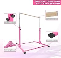 Vista 5 de Gymnastics Bar Junior Pull Up Bar for Kids 3-12 Years Old Height Adjustable Kip Bar Gymnastic Equipment for Home