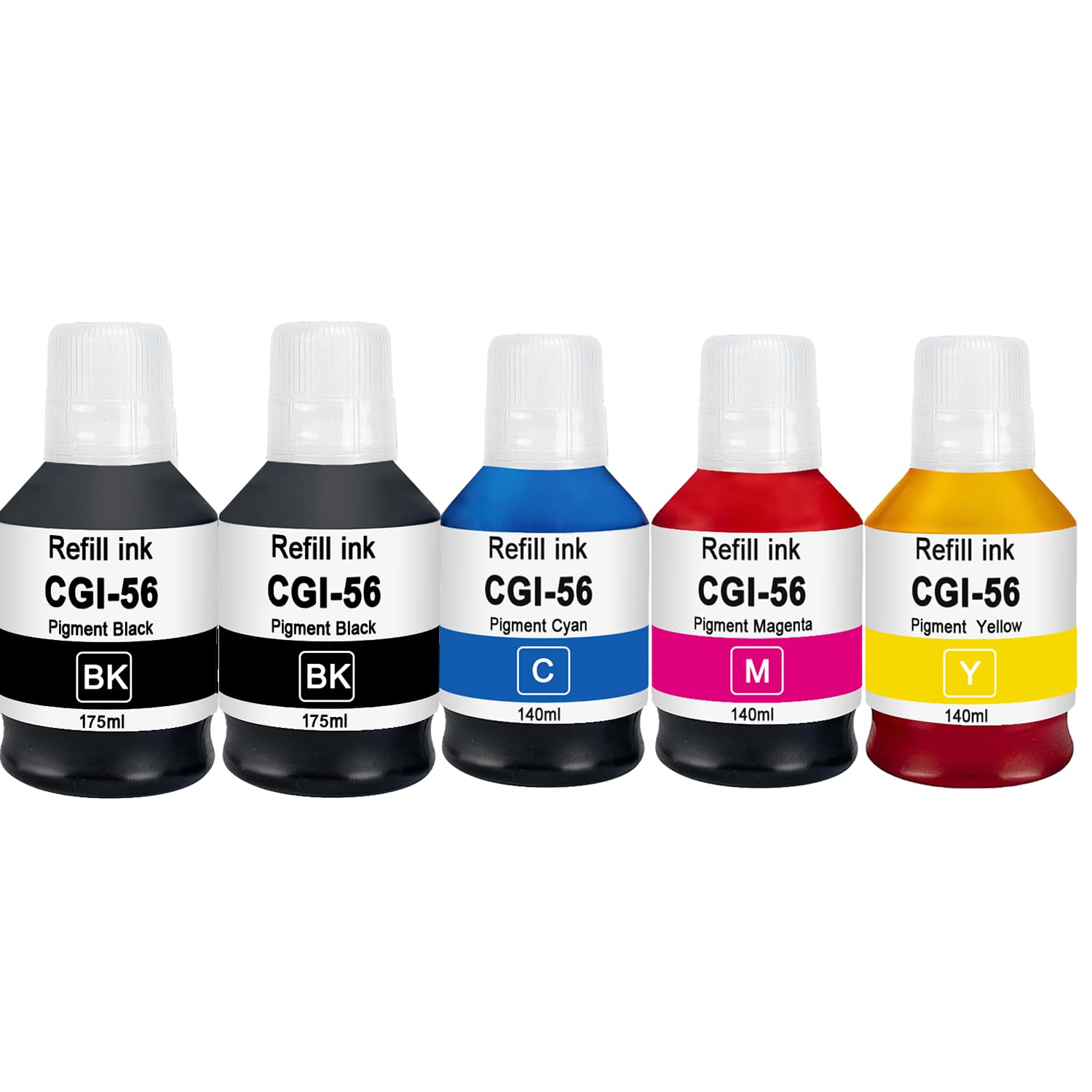 Doree Lot de 5 Bouteilles d’Encre GI-56 Compatibles avec Canon MAXIFY