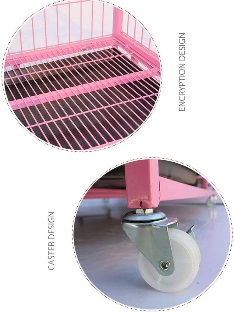 Pets Dog Crate Black Dog House Small Dogs Medium Dogs Large Dogs Crate Pet Kennel Strong with Four Wheels Easy to Install Outdoor Indoor Use for Pet Animals Outdoor Indoor (M(78 * 54 * 70cm))