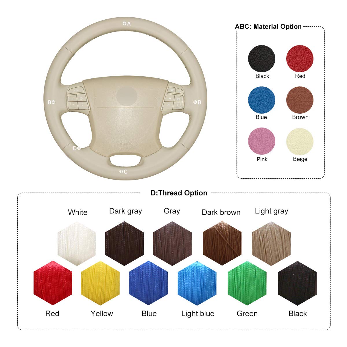 Volant Cuir Volvo S80 / V70 II Gris Beige Remis à Neuf - Pièce D'origine, Livraison Sous 5 Jours