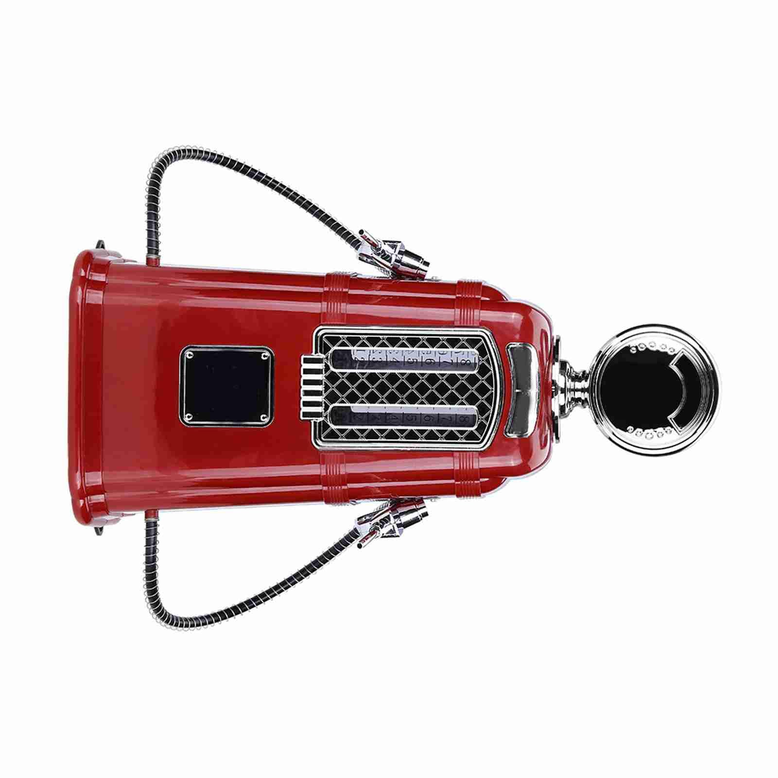 Dispenser con pompa per vino e bevande a doppia pistola da 1000 cc – Accessorio per liquori, alcol, birra, bar, nero (Rossa)