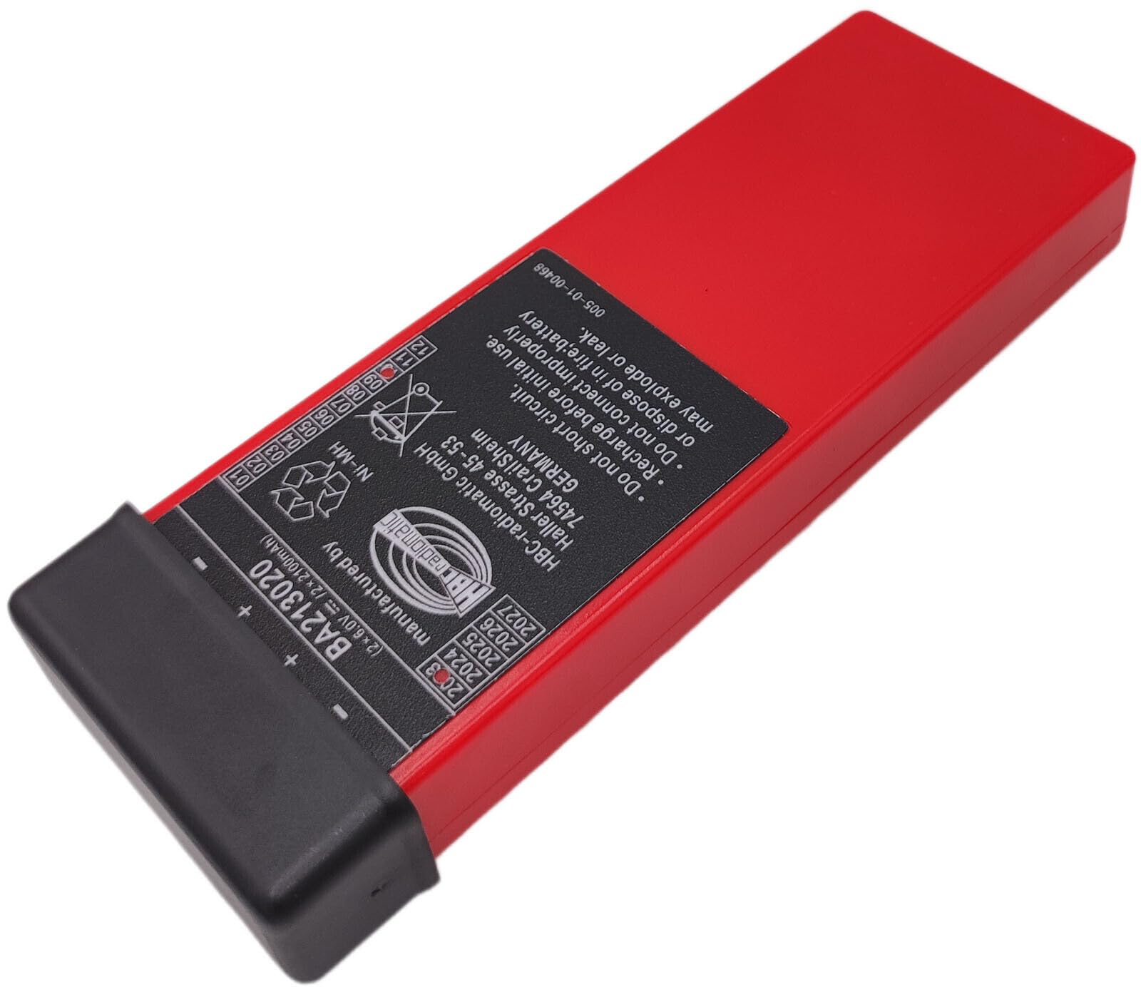 Lot de 3 piles rechargeables BA213020 6 V 2100 mAh Ni-MH HBC Radiomatic BA213020 BA214061 FUB10AA pour grue HBC télécommandée