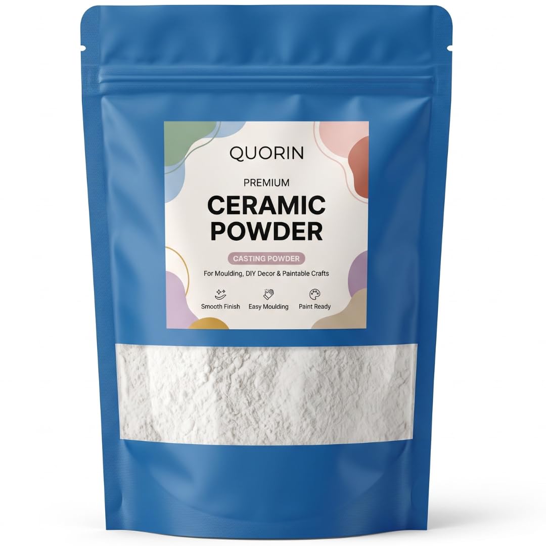 Ceramic Powder 1000G | White Fine Clay Powder for Art & Craft, Sculpting, Pottery Style Decor, Mini Sculptures, Name Plates, Murals, Fridge Magnets & DIY Projects-image-1