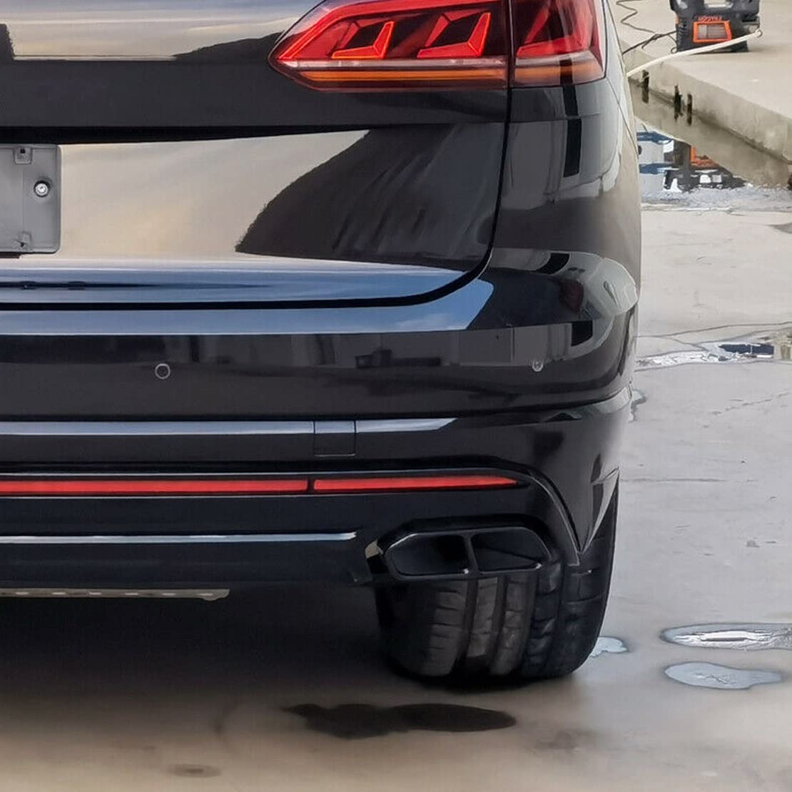 per VW per Touareg CR7 2018 2019 2020 2Pcs Nero Auto Posteriore Sinistra Destra Silenziatore di Scarico Punta del Tubo Copertura Trim Decor