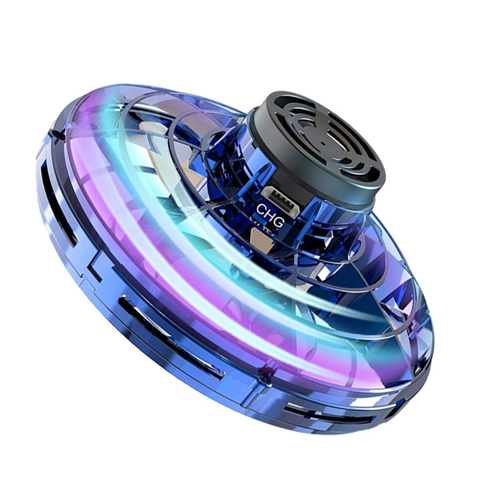 NUOBESTY Mini Flying Ball Toy Hand Operated Drones Helicopter Toy with 360° Rotating and Shining LED Lights for Boys and Girls ( Dark Blue )