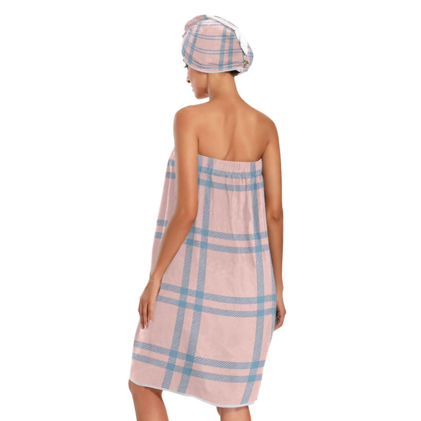 Lot de 3 serviettes pour femme - Fermeture réglable - Séchage rapide - Pour (utilisateur) (scénario), peignoir + séchage des cheveux + bandeau