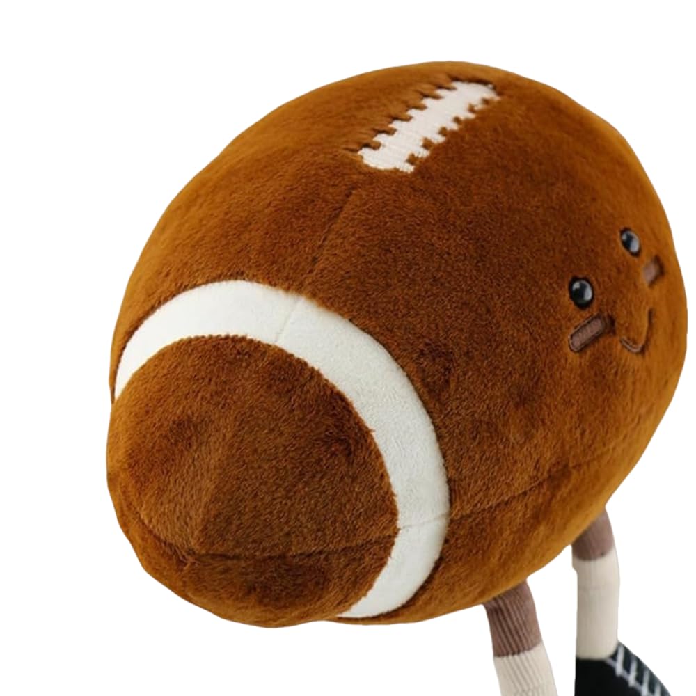 11inch Football Plush Toys,Rugby Stuffed Sports Balls Toy,with feet Creative Soccer Doll,Cute Fun Soft Plush Ball,Plush Stuffed Spherical Soft Toys Sports Throw Pillow Cushion Kids Gift (Rugby) - Image 3