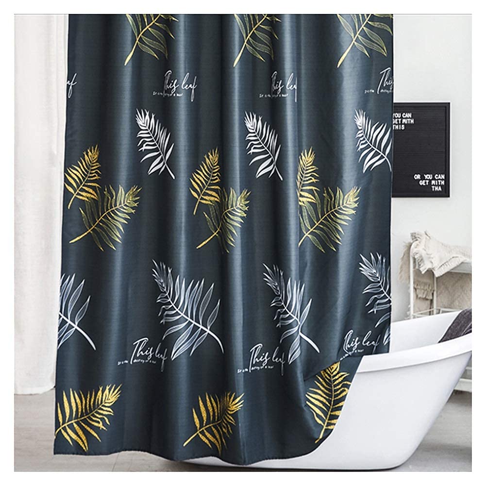 Rideau de douche imperméable anti-moisissure long pour salle de bain effet 3D