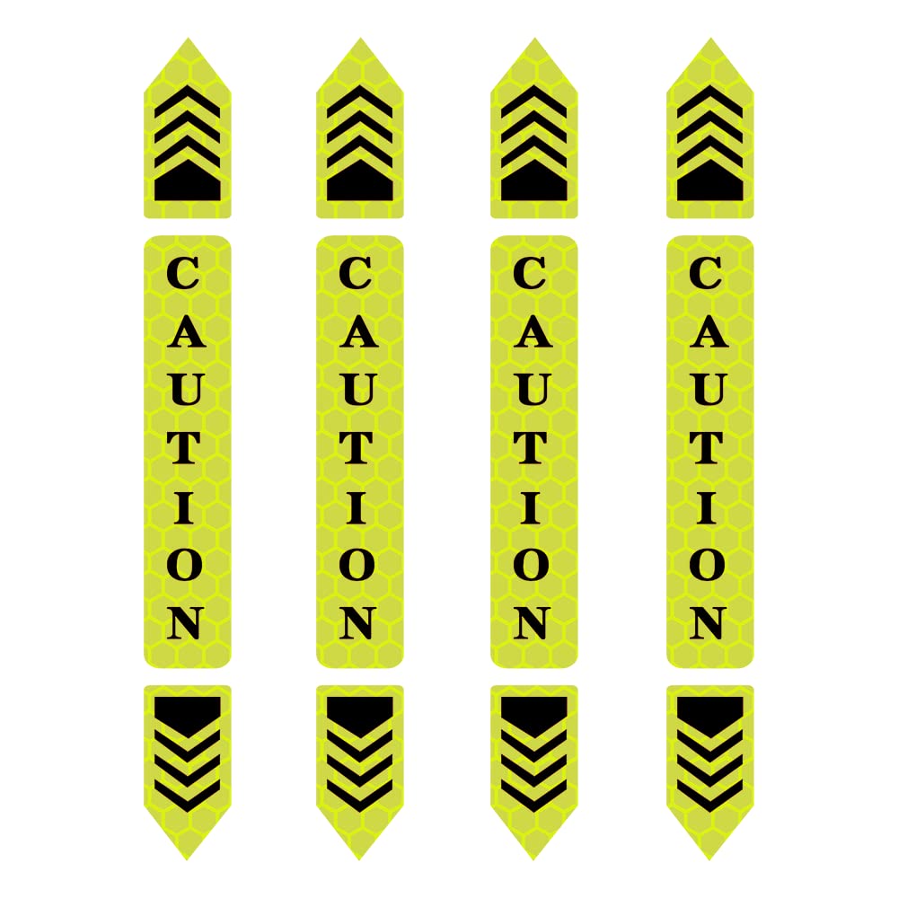 (Neon) Car Door Anti-Collision Stickers Reflective Car Stickers Door Opening Warning Stickers Car Accessories Safety Anti-Collision Strips Compatible with Nissan GTR