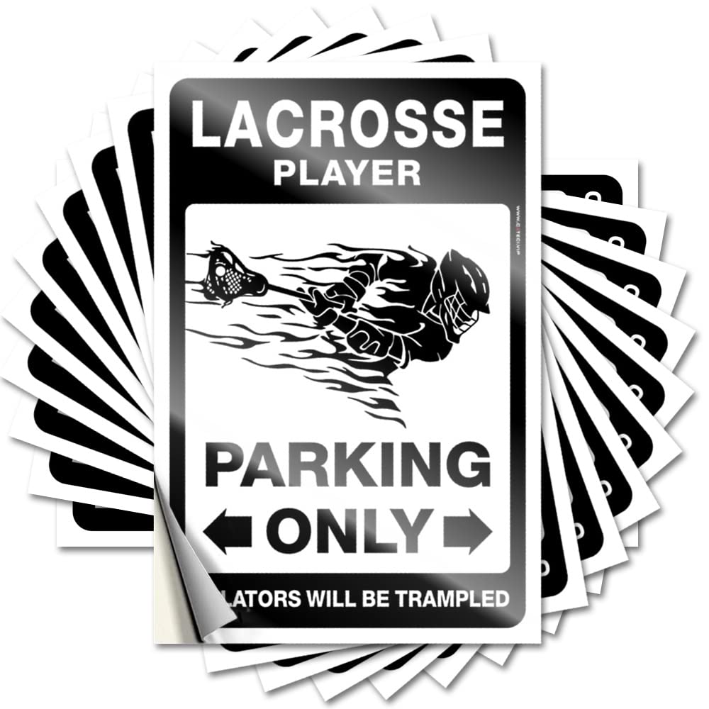 Decals Farmhouse Porch Decor Peel and Stick - Lacrosse Player Parking Only Cover Encouragement Waterproof Vinyl for Coffee(8X12CM)