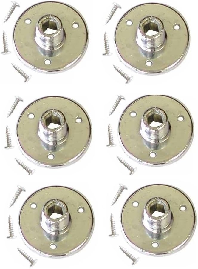 Audio2000'S AST4264X6 Six-Pack Chrome-Plated Microphone Gooseneck Table Mounts with 5/8" X 27 Threads and Mounting Screws (Total 6 Table Mounts and 18 Mounting Screws)