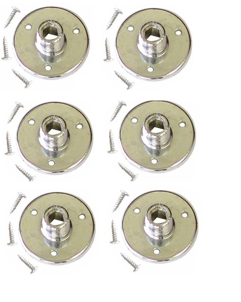 Audio2000'S AST4264X6 6-Pack Chrome Microphone Gooseneck Table Mounts with 5/8" X 27 Threads and Mounting Screws