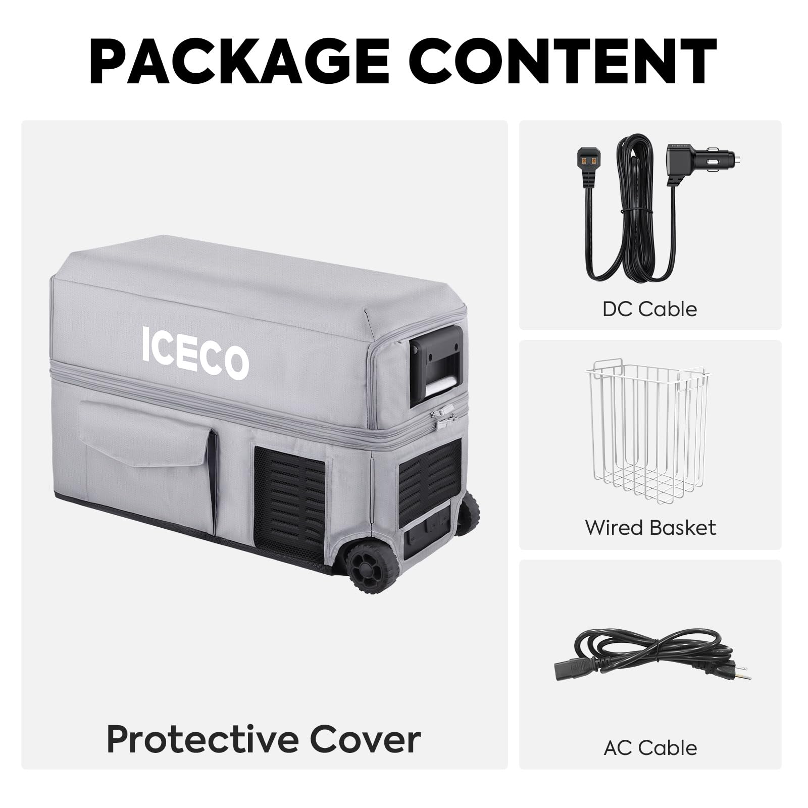 ICECO JP30 Pro 12 Volt Refrigerator, Portable Fridge Freezer Powered by SECOP Compressor, 31 Quart Car Fridge 12/24V DC 110~240 Volt AC, -4℉-68℉, Refrigerator for Car, Camping and Home Use