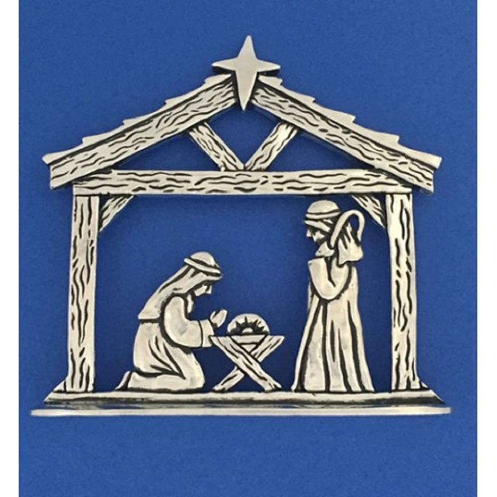Basic Spirit NA5-A Creche with Mary, Joseph and Baby, 4-inch Height