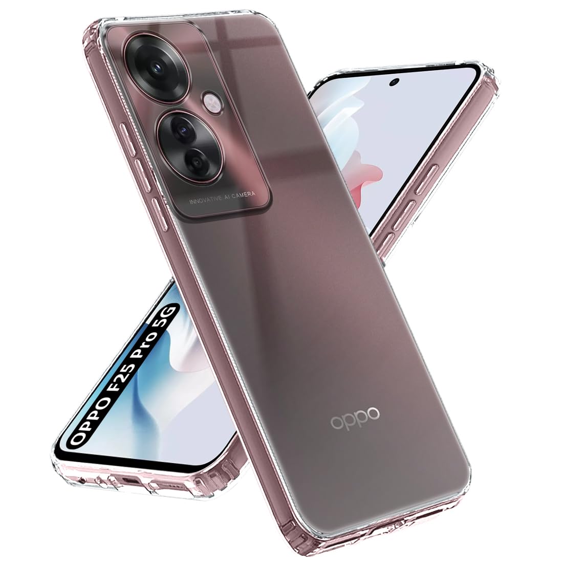 Fashionury Shockproof Crystal Clear Back Cover Case for Oppo F25 Pro 5G | Raised Bumps for Camera & Screen Protection | Transparent Back Case for Oppo F25 Pro 5G (B0CXJ1B5BP) Amazon Price History, Amazon Price Tracker