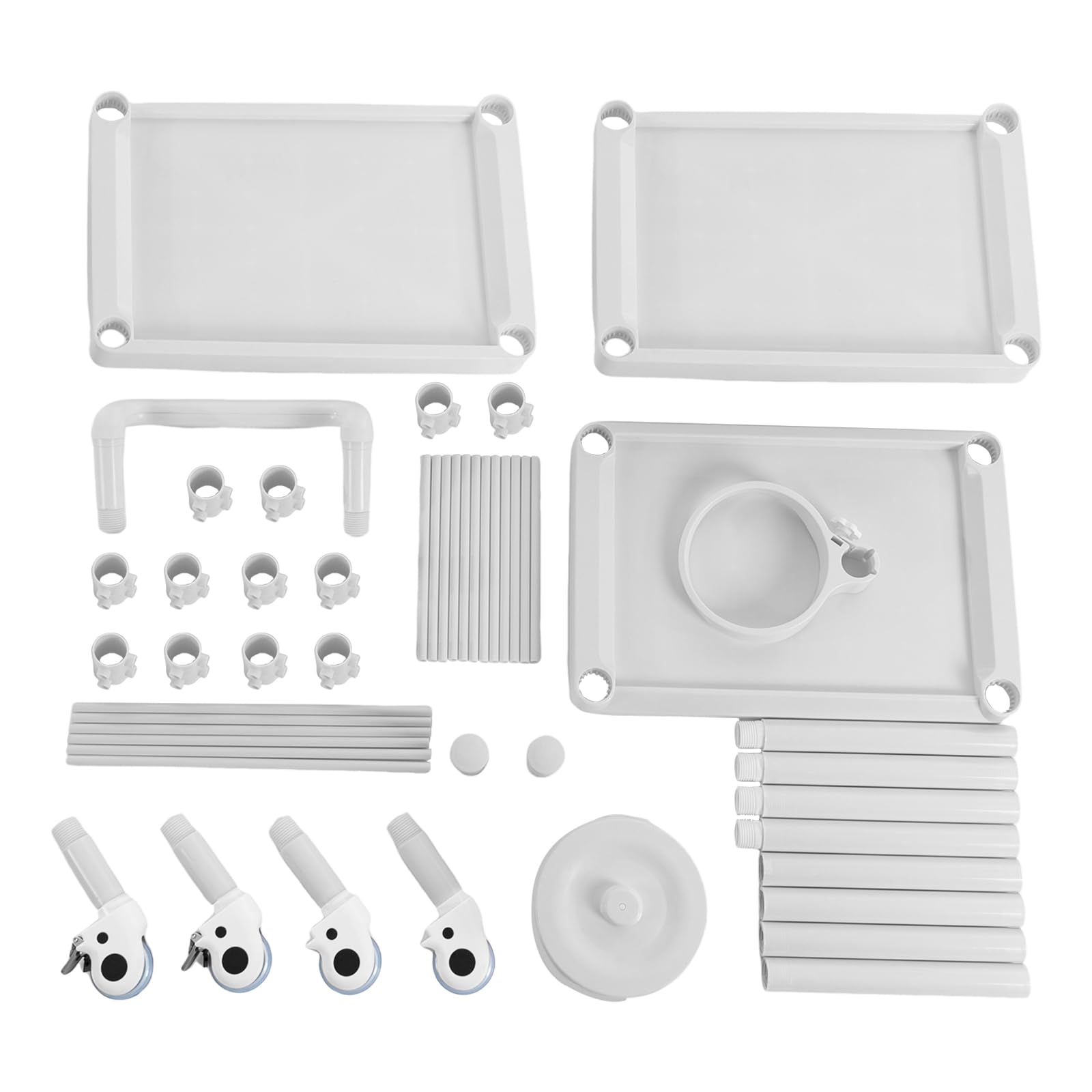 Salon Möbel Spa Beauty Trolley Rolling Cart - Carrito de belleza de 3 niveles, con cajón para salones de peluquería, salones de belleza, color gris