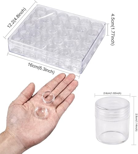 Miniatura 3 de Pandahall Contenedor de almacenamiento, Set de abalorio, Organizadores de cajas de almacenaje y botellas, transparente, 90 unidades de plástico