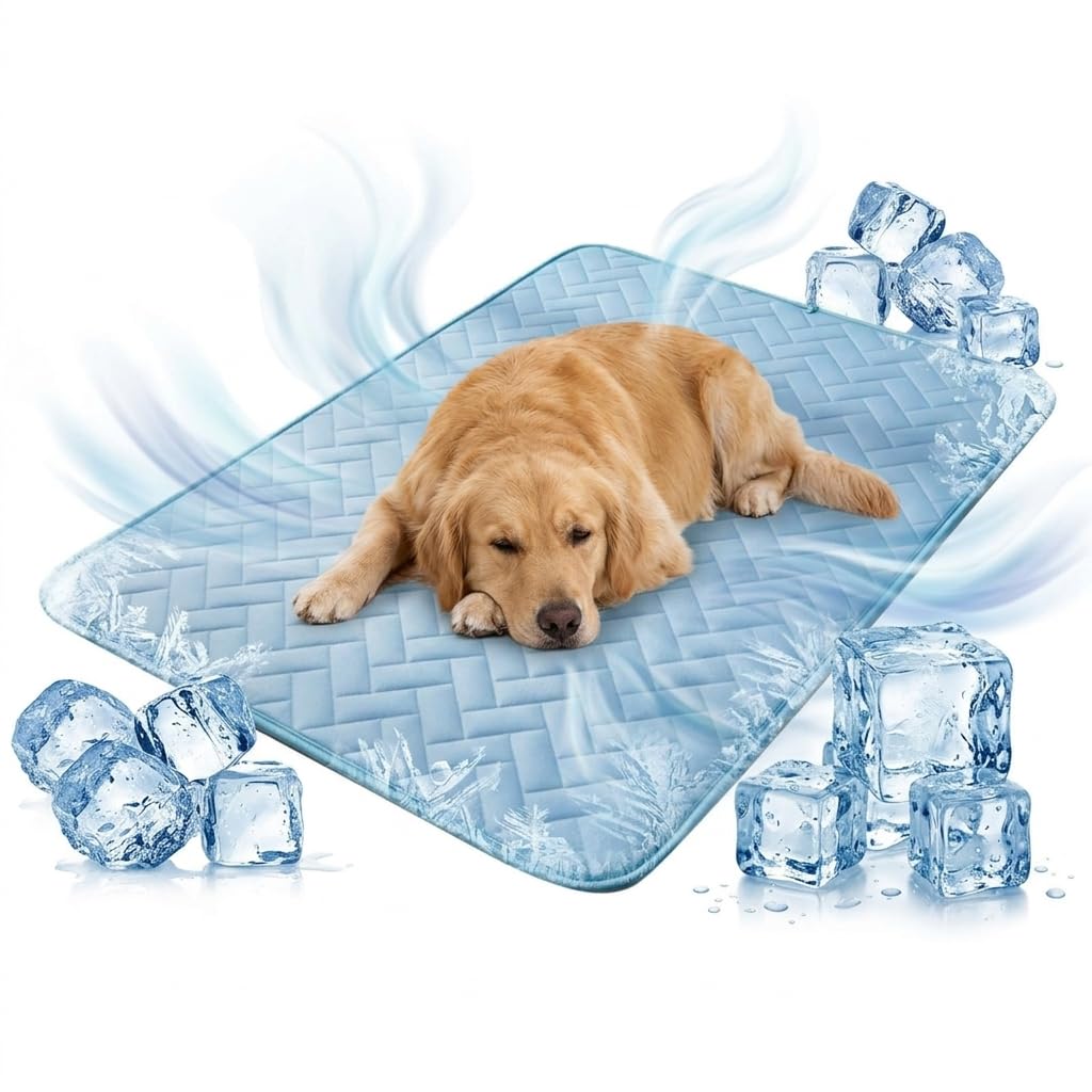 Cat Cooling Mat, Pet Ice Silk Cold Pad, 2XL