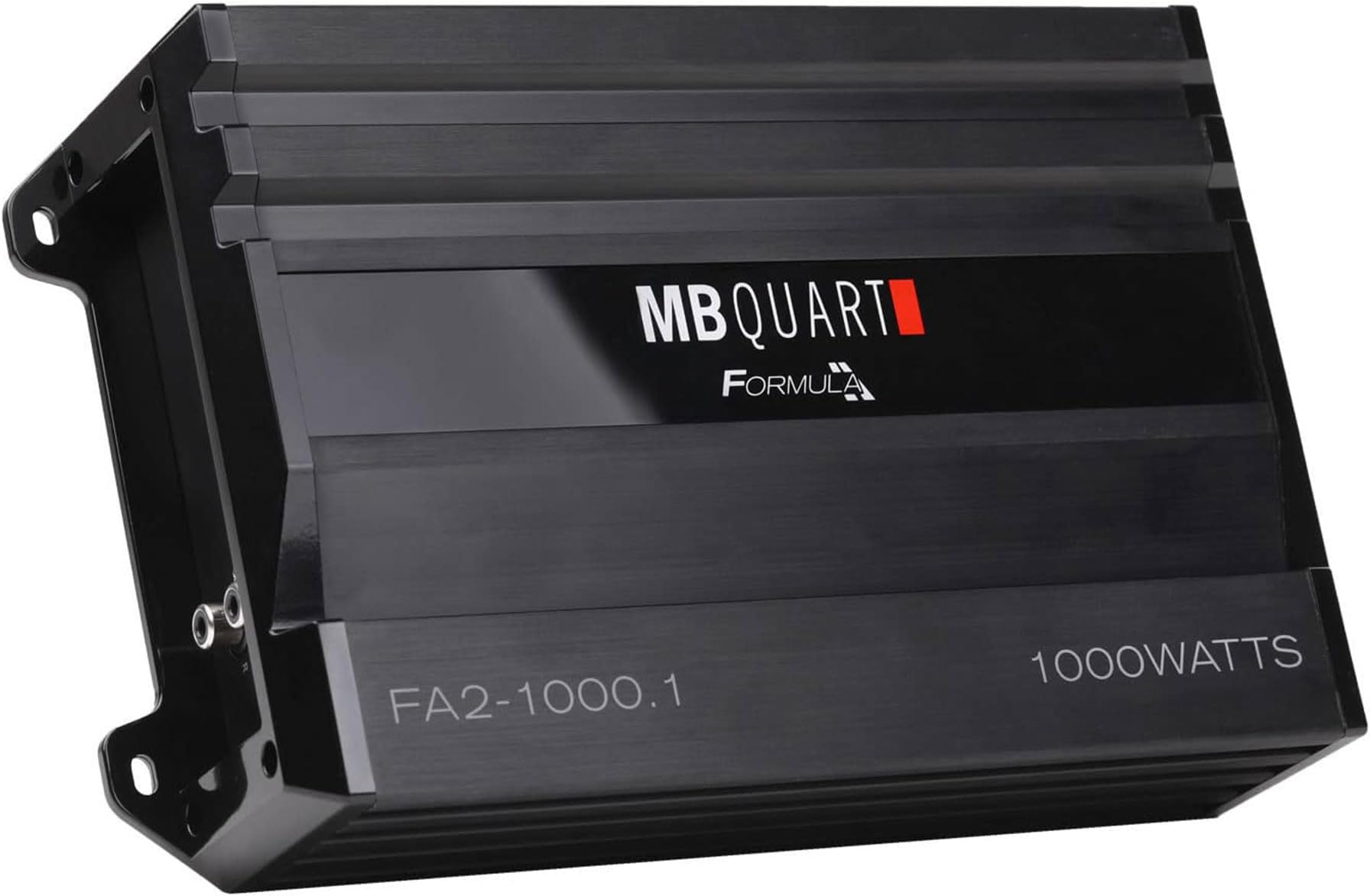 MB Quart Formula 1000W 1 Ohm Stable Mono Full Range Class Q1 Mobile Car Audio Amplifier with Remote Bass Control, FA2-1000.1, Black