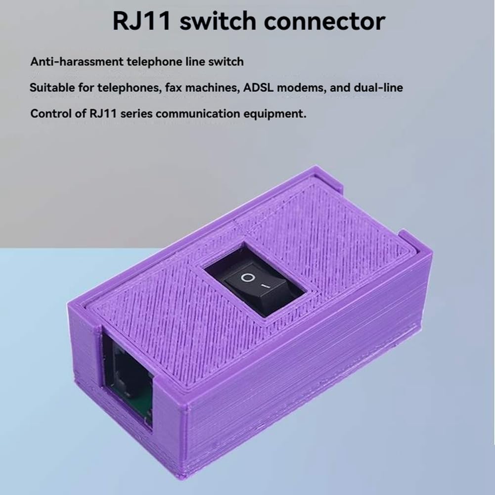 Clip Adaptateur RJ11 pour Téléphone/Fax/Ligne ADSL avec Interrupteur Marche/Arrêt et Contrôleur Anti-Harcèlement