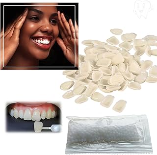 Tooth Repair Kit-Thermal Fitting Beads Granules and Fake Teeth for Temporary Fixing Missing and Broken Tooth, Moldable Fake Teeth and Thermal Beads Replacement Kit.【Teeth - Piece Yellow 】