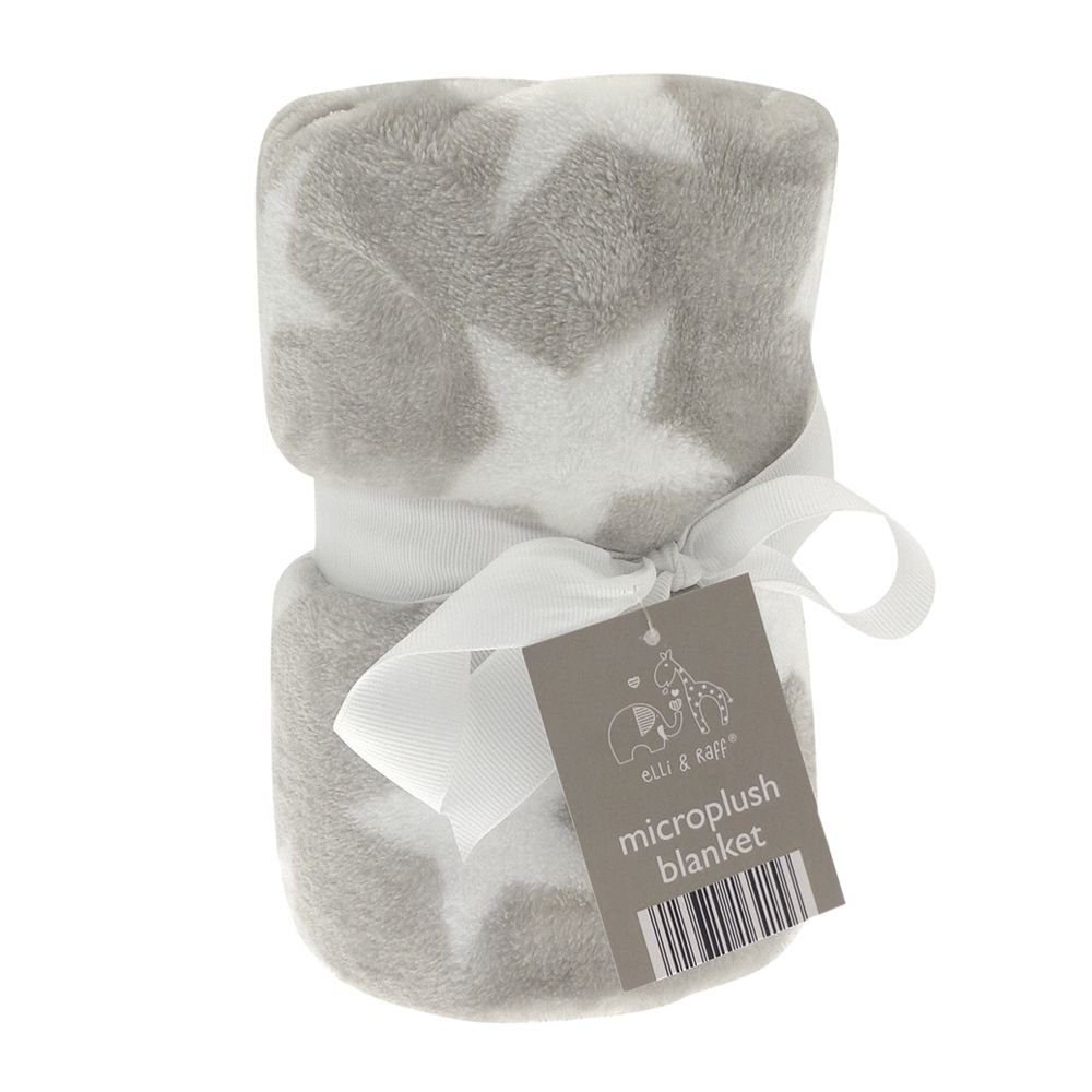 Elli & Raff Grey Microplush Blanket