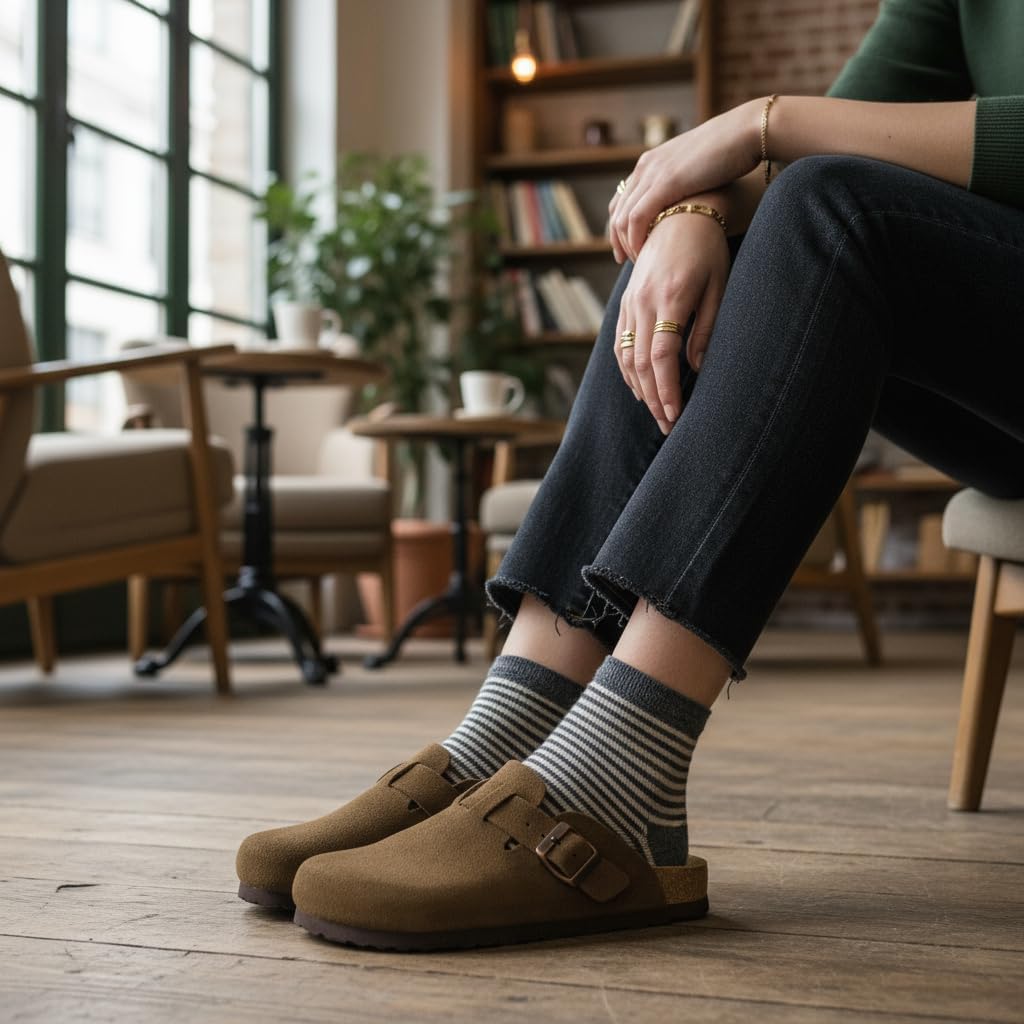 CUSHIONAIRE Hana - Genuine Leather Suede Classic Clog Womens Shoes - Slip On Mule Comfortable Shoes for Women - Image 2