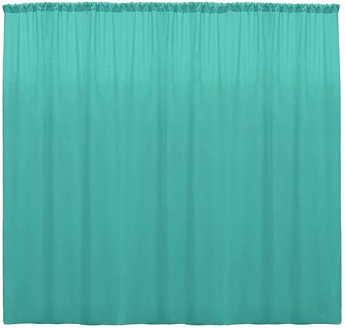 Miniatura 54 de New Creations Fabric & Foam Inc, 2 paneles de cortina de poliéster sin costuras de 5 pies de ancho, color negro, 2 paneles de 5 pies de ancho x 15