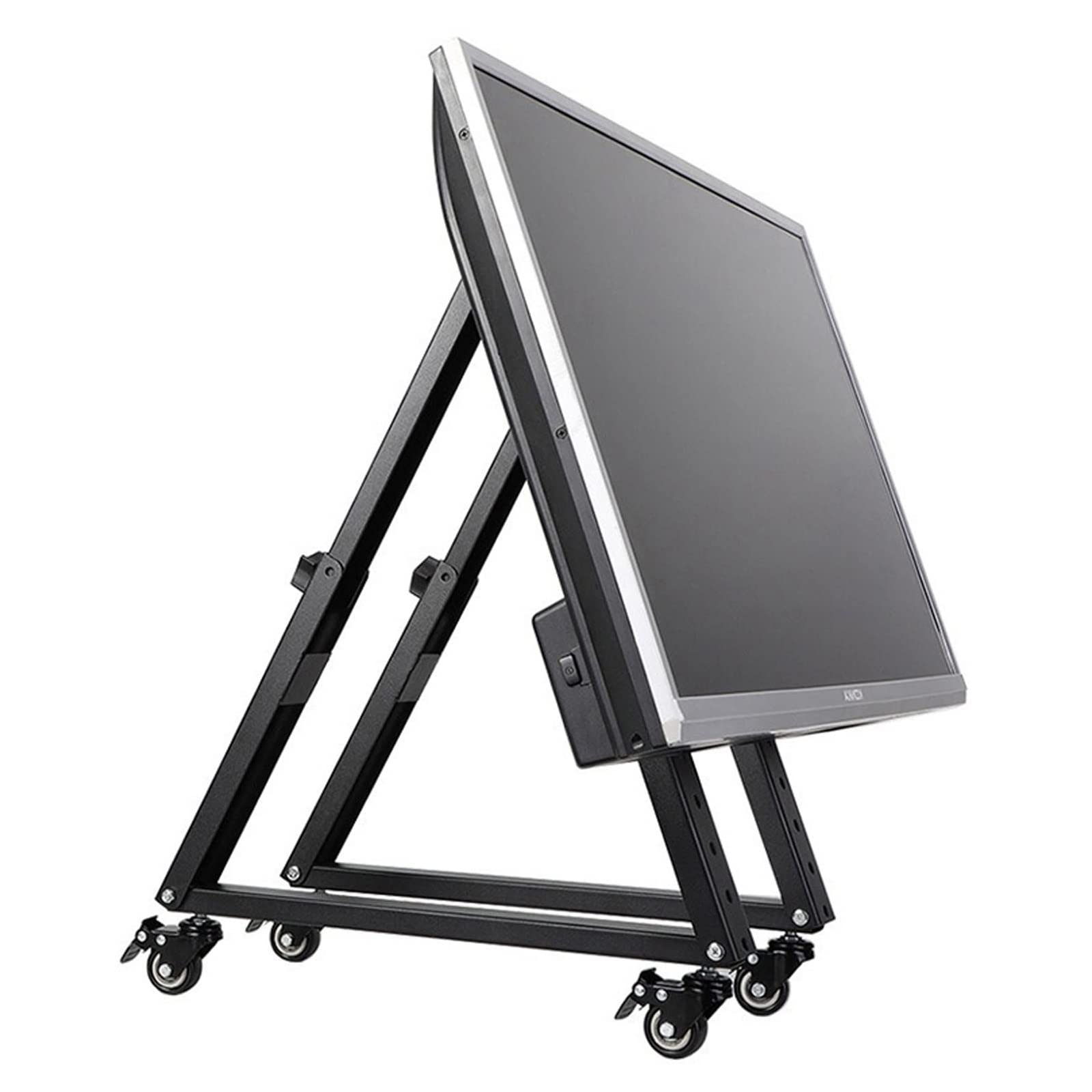 SGKOMN Universal TV Stand Mobile TV Cart with Wheels, for 40-80 Inch TVs, Low Profile Floor Monitor Cart, with Reinforced Connection Bracket, Low Profile
