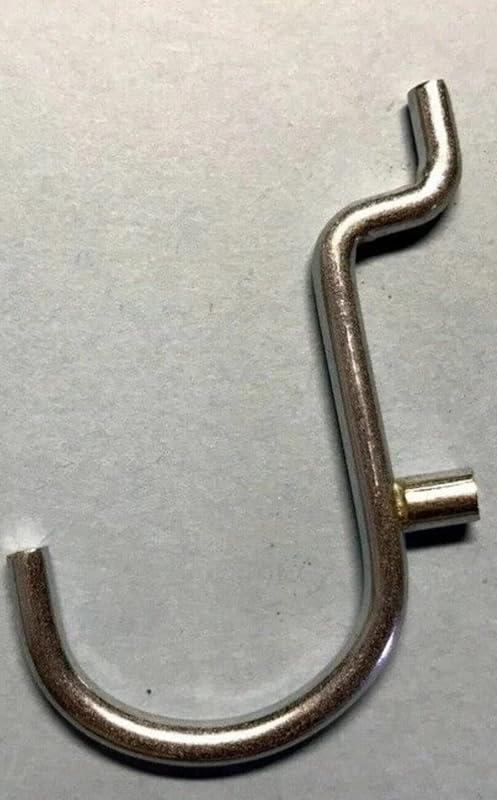 Hillman Brand (10 Pack) 1" Jumbo 'J' Metal Peg Garage Hanger Hooks. 1/8 to 1/4 Inch Pegboard