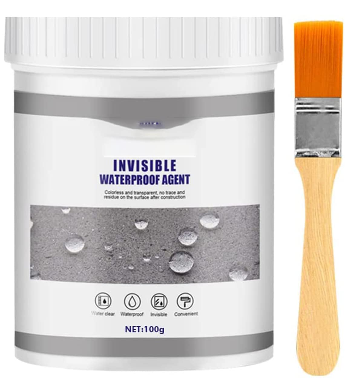 DAASK Waterproof Insulating Sealant, Waterproofing Sealant Clear, Liquid Rubber, Multi-Surface Water Leak Sealant, Protective Coating Sealant for Wood Metal Tiles Concrete, 100ML