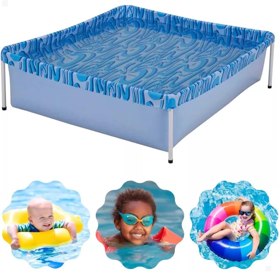 Piscina Infantil 400 Litros Azul Estrutural Quadrada