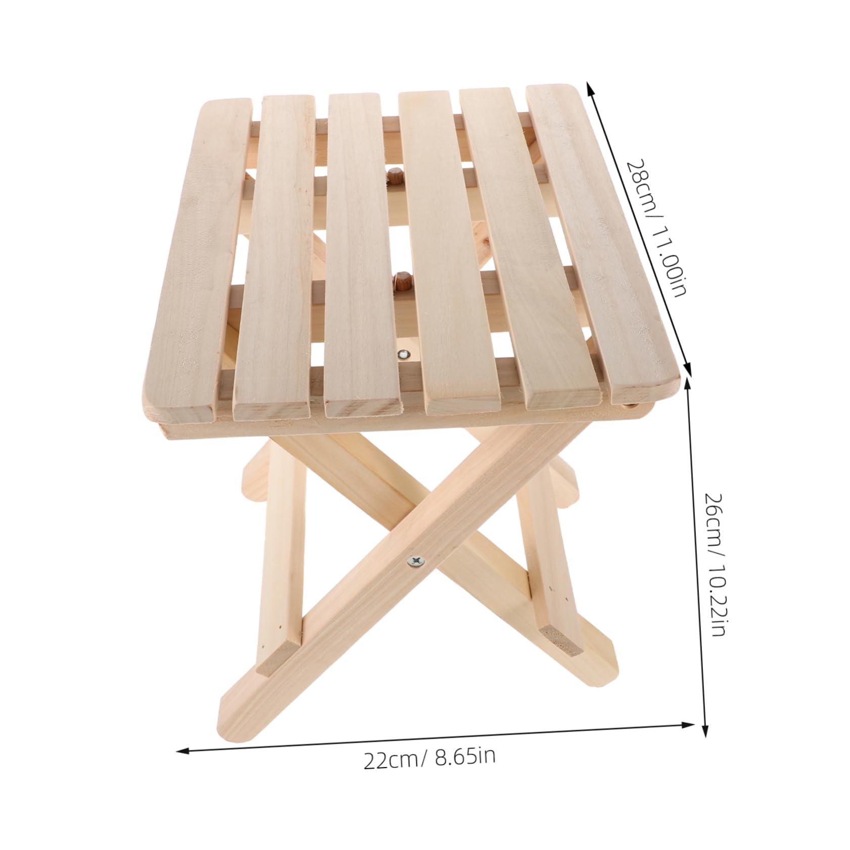 GALPADA Folding Wooden Stool Portable and Lightweight Collapsible Step Stool for Outdoor Camping Hiking Fishing Kitchen Use Solid Wood Construction Easy to Carry Multipurpose Design
