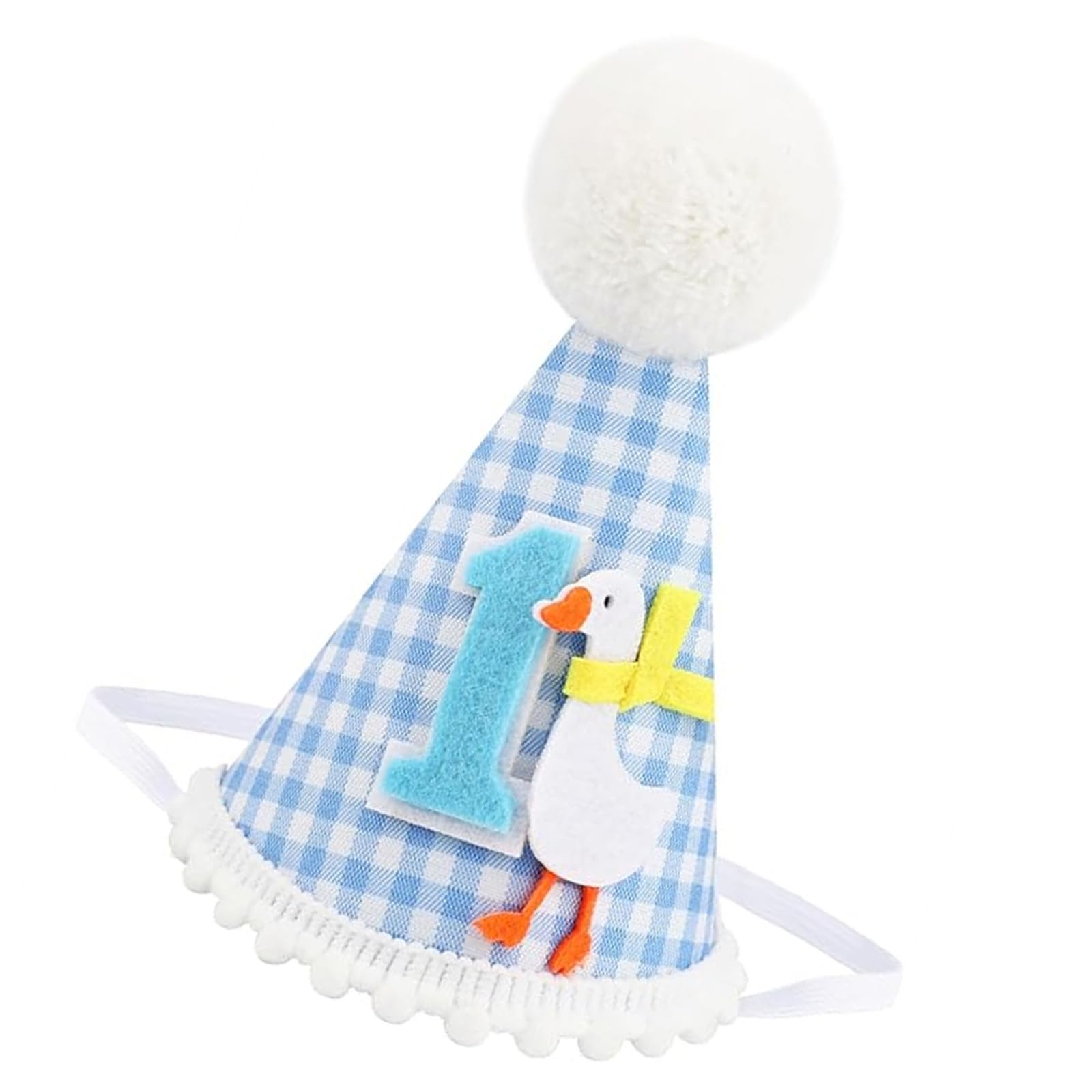 Jazuaiao Woven Fabric Baby Birthday Hat Adorable Theme Safe Comfortable Celebration Decoration Pastel Colors Kids Party Hat