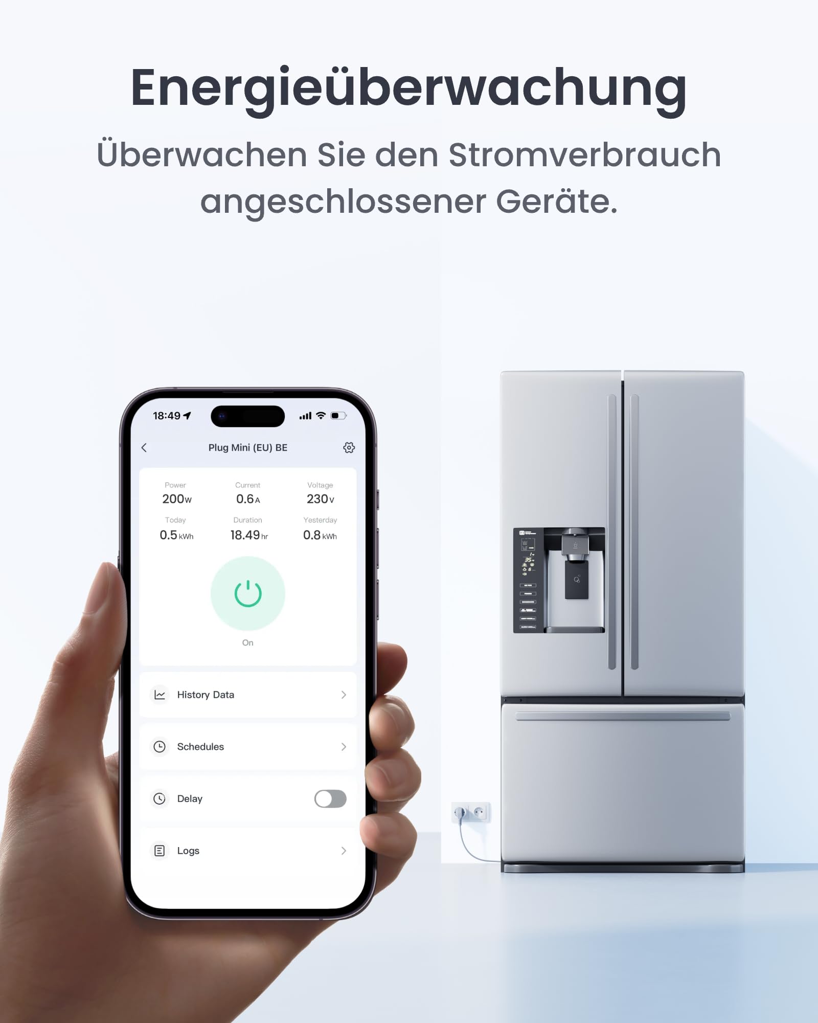 SwitchBot Smart WLAN Steckdose, WiFi Steckdose mit Strommessung, 2er Pack