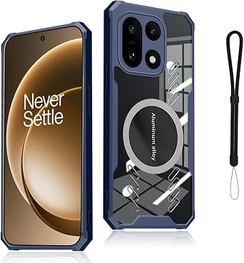 NOUKAJU Case for OnePlus 15, Magnetic Type Protective Cover,Heat Dissipation Phone Case,Anti-Drop,Shock-Absorbing,Comprehensive Protection,Protective Cover for OnePlus 15Blue