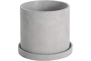 Ekirlin Modern 6" Cement Planter with Drainage Hole for Indoor Plants