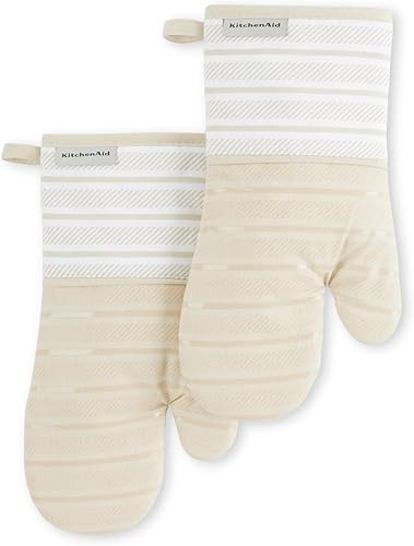 KitchenAid Albany - Juego de 2 guantes para horno, batido, 7 x 13 pulgadas